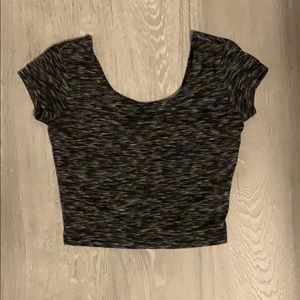 Dark grey crop top